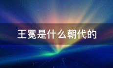 王冕是什么朝代的 