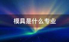 模具是什么专业 