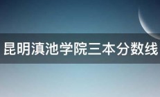 昆明滇池学院三本分数线 