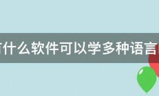 有什么软件可以学多种语言的 