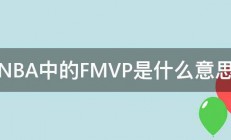 NBA中的FMVP是什么意思 