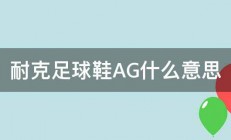 耐克足球鞋AG什么意思 