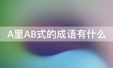 A里AB式的成语有什么 