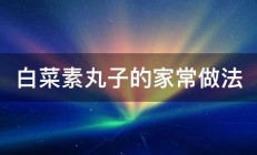 白菜素丸子的家常做法 