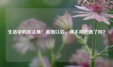 生活中的民法典：离婚以后，就不用还债了吗？