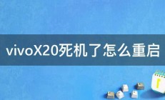 vivoX20死机了怎么重启 