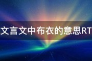 文言文中布衣的意思RT 