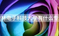 桂林电子科技大学有什么专业 