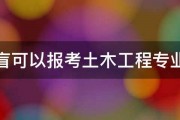 色盲可以报考土木工程专业吗 