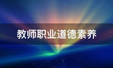 教师职业道德素养 