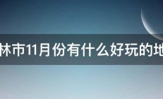 吉林市11月份有什么好玩的地方 