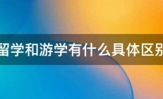 留学和游学有什么具体区别 