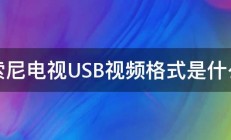 索尼电视USB视频格式是什么 