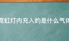 霓虹灯内充入的是什么气体 