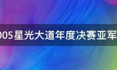 2005星光大道年度决赛亚军是 