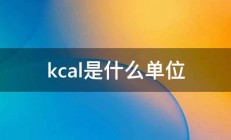 kcal是什么单位 