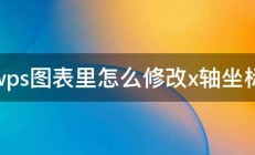 wps图表里怎么修改x轴坐标 