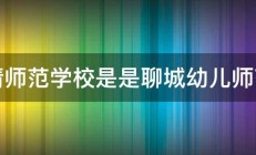 临清师范学校是是聊城幼儿师范吗 