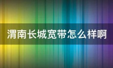 渭南长城宽带怎么样啊 