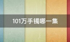 101万手镯哪一集 