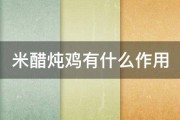 米醋炖鸡有什么作用 