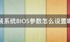 装系统BIOS参数怎么设置啊 