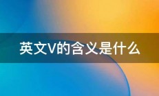 英文V的含义是什么 