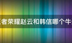 王者荣耀赵云和韩信哪个牛逼 