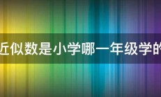 近似数是小学哪一年级学的 