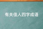 有关佳人四字成语 