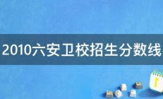 2010六安卫校招生分数线 