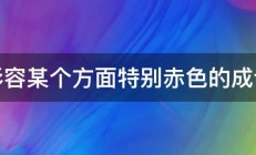 形容某个方面特别赤色的成语 