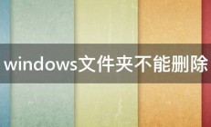 windows文件夹不能删除 