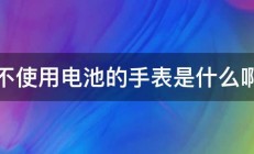 不使用电池的手表是什么啊 