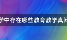 教学中存在哪些教育教学真问题 