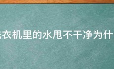 洗衣机里的水甩不干净为什么 