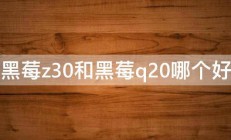 黑莓z30和黑莓q20哪个好 