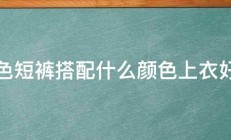 蓝色短裤搭配什么颜色上衣好看 