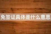 免签证具体是什么意思 