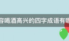 形容喝酒高兴的四字成语有哪些 