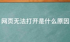 网页无法打开是什么原因 