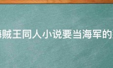 求海贼王同人小说要当海军的那种 