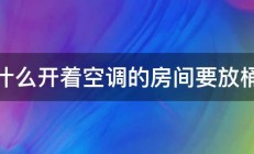 为什么开着空调的房间要放桶水 