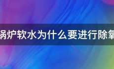 锅炉软水为什么要进行除氧 