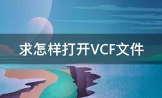 求怎样打开VCF文件 