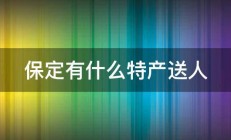 保定有什么特产送人 