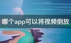 哪个app可以将视频倒放 