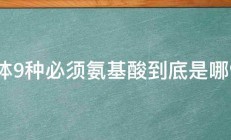 人体9种必须氨基酸到底是哪9种 