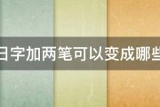 给日字加两笔可以变成哪些字 