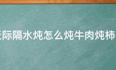 天际隔水炖怎么炖牛肉炖柿子 